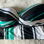 SONNET SHORES Beach Strapless Bandeau Swim Top Size 12 White Photo 0