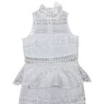 Charlotte Russe NWT White Eyelet Sleeveless Peplum Code Le Femme Wedding Dress M Photo 10