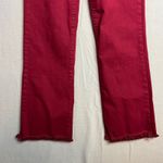 Liverpool Hannah Crop Flare Jeans Size 4 / 27 Red Velvet Burgandy Ankle Photo 3