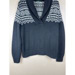 Ralph Lauren Lauren Womens Black Nordic Sweater Shawl Collar approx Size M Photo 2