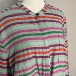Lands' End Striped Flannel Long Button Down Size XL Photo 1