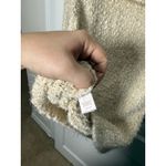 LC Lauren Conrad  Off the Shoulder Shimmer Oatmeal Tan Slouchy Sweater Medium Photo 2