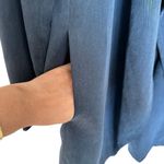 Club Monaco Gideon Navy blue drapey lyocell lined Trench Coat Size M Photo 8