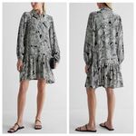 EXPRESS  Floral Ruffle Hem Oversized Shirt Dress Size Medium Photo 1