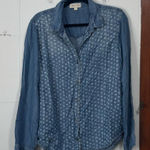 Cloth & Stone Cloth &‎ Stone Light Blue Chambray Button Down Shirt Size Large Photo 0