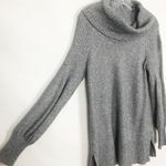 Anthropologie  Cowl Neck Puff Sleeve Long Length Womens Sweater XS Soft Cozy Photo 5