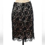 Banana Republic Vintage | Lace Skirt Black & Blush Pink Lining Size 4 Small S Photo 5