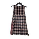 Hayden LA‎ Women Dress Embroidered Floral Plaid Sleeveless Multicolor Small Brown Photo 6