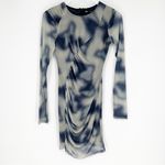 ZARA NWT Mesh Liquid Swirl Y2K Mini Dress M Photo 1