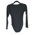 Everlane  Womens The Henley Bodysuit Long Sleeve Bikini Black XXS Photo 2
