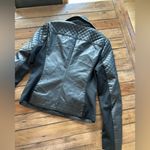 EXPRESS NWT Quilted Vegan Leather Moto Jacket Photo 11