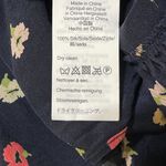 Madewell New  Silk Ruffle Strap Tank Top Navy Blue Floral Size 14 Photo 4