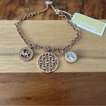 Michael Kors  mkjx7388791 Women's Rose Gold Tone Chain Charm Slider Bracelet NWT Photo 1