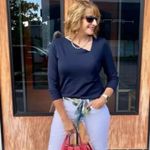 CAbi  Navy Blue Contessa Tee Sz.XXL Photo 2