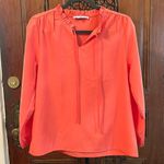 Michelle McDowell Long Sleeve Orange Coral Blouse Photo 0