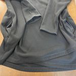 Athleta Cozy Karma Asymmetric Sweatshirt Dress Womens Size Large Black Mock Neck Photo 11