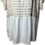 J. Jill White and Tan Embroidered Bohemian Milk Maid Renaissance Blouse XL Photo 3