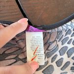 Agenda Black and Brown Animal Print Cowl Neck y2k Blouse Size L Photo 4