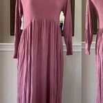 Anthropologie ’s Dolan Alissa Maxi Dress Pockets Soft Ribbed Cowl Neck Pink XS Photo 5