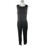 Ann Taylor LOFT Black Floral Lace Sleeveless Tapered Leg Tank Jumpsuit Size 6 Photo 1