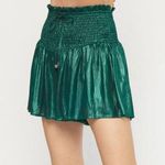 Entro  Shiny Green Mini Skirt/short S Photo 0