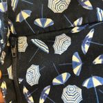 Talbots Women Sz 6 Navy Blue White Blue Beach Umbrella Print Shorts Photo 5
