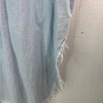 Thrill Jeans 3X Sleeveless Distressed Light Wash Denim Button Down Shirt Blue Photo 1