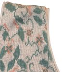 Vintage Women Large Knitted‎ Cardigan Vest Embroidered V Neck Floral Spring Pink Photo 1