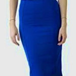 Paxton Skirt Set 2 piece Knit Bodycon Strapless Bandeau Blue S Cocktail Party Size undefined Photo 0