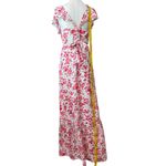 Skies Are Blue Floral Maxi Dress XS | NWT Boho Ruffle Sleeve Open-Back Sundress Photo 6