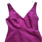 J.Crew Dress Purple Magenta Sleeveless V-Neck V-Back Cotton Summer Dress Size 6P Photo 7