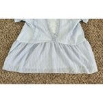 NWOT Women's sky blue chiffon boho short sleeve shirt size small‎ Photo 4