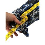 Sheer blue and black floral scarf ring scarf Photo 3