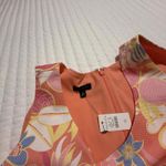 Talbots  Tropical Fruit Floral Sheath Dress Sz 12 Orange Coral Pink & Yellow NWT Photo 6