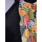 Notations  Black Multicolored Cardigan Built In Tank 3/4 Sleeve Size 1X Photo 3