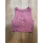 Nike Pro Dri Fit Cropped Tank Top Dusty Rose Athletic Workout XS Photo 2
