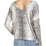 Wildfox  Python Stripe Pullover Gray Photo 1