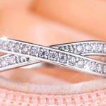 Cute Cross Zirconia On Silver Ring Photo 1