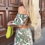 ZARA NEW LINEN BLEND FLORAL PRINT DRESS COLD SHOULDER WOMENS SIZE S/M/L Photo 5