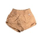 PINK - Victoria's Secret Victoria's Secret PINK High Waist Running Shorts Tan Light Brown NWOT Photo 1