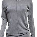 Pretty Little Thing charcoal ribbed exposed seam long sleeve shirt 4/S Photo 1