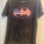 Batman Short Sleeve Distressed American Flag T Photo 6