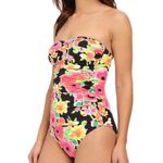 Lauren Ralph Lauren Floral Swimsuit One Piece Strapless 6 Black Photo 12