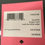 Kate Spade Burgess Court Small Slim Bifold Wallet Glitter Lilac Pink Purple Photo 14