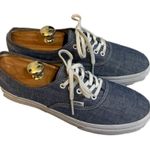 Vans  Unisex Chambray Denim  Blue Lace Up Lowpro Sneakers Size 8.5 Men/10 Women Photo 1