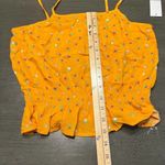 BP Women's Yellow Floral Print Tie Strap Sleeveless Crop Top Tank Size Small Photo 8