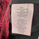 Philosophy Red Floral Pleated Peasant Blouse Women's Large V-Neck Sheer Sleeve Photo 7