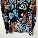Weekend Suzanne Betro Leaf Patterned Short Sleeve Blouse Top Size 1X Black Photo 6