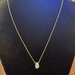 Dogeared  GOLD NECKLACE WITH TURQUOISE ROCK CHARM Photo 3