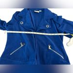 Chico's  total blue‎ Velvet Blazer Jacket 1 Womens Photo 6